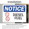 Signmission Diesel Fuel OSHA Notice Sign, Vinyl Decal, 10in W x 7in L, 2PK OS-2PACK-NS-D-710-L-15408 - alternate 4